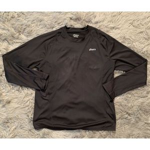 asics Black Long Sleeve Athletic Shirt Size Medium